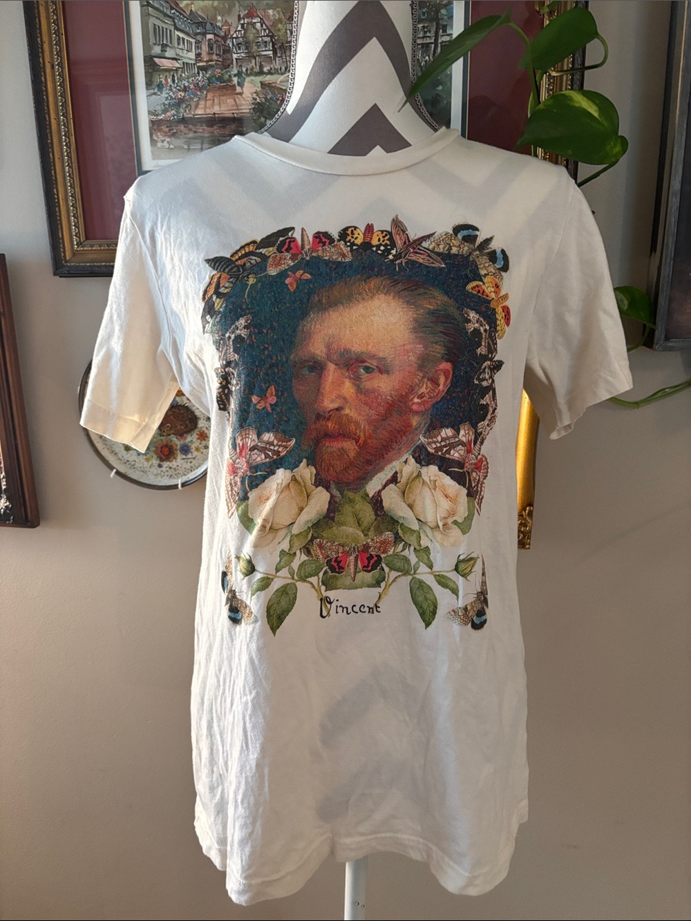 Vincent Portrait Graphic Tee - White